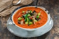 Spicy Mexican roast chicken and tomato soup with black beans