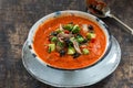 Spicy Mexican roast chicken and tomato soup with black beans