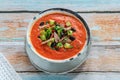 Spicy Mexican roast chicken and tomato soup with black beans