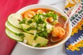 Spicy Mexican Shrimp Soup Royalty Free Stock Photo