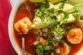 Spicy Mexican Shrimp Soup Royalty Free Stock Photo