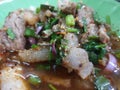 Spicy minced beef salad (Laab) at Thai street food