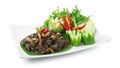 Spicy Minced Pork Salad Cooked ingredient Spicy Herbs