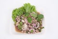 Spicy minced pork salad minced pork mash with spicy Thai food