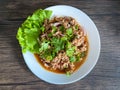 Spicy Minced Pork Thai food Royalty Free Stock Photo