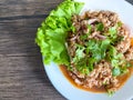 Spicy Minced Pork Thai food Royalty Free Stock Photo