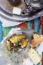 Spicy, Moroccan fried sardines with chermoula