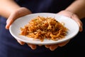 Spicy mung bean sprouts salad (Kongnamul Muchim), Korean food Royalty Free Stock Photo