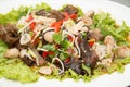 Spicy mushroom salad on plate Royalty Free Stock Photo