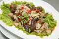 Spicy mushroom salad on plate Royalty Free Stock Photo