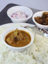 spicy Mutton Curry with Rice Royalty Free Stock Photo