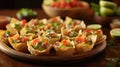 spicy nachos mexican food mini