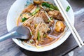 Spicy noodles with pork Royalty Free Stock Photo