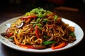 Spicy Noodles stir fry. Generate Ai