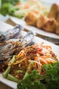 Spicy papaya salad with sea crab Royalty Free Stock Photo