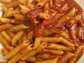 Spicy Pasta Arrabiata Italian Food Royalty Free Stock Photo