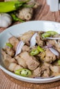 Bicol express or spicy pork belly in coconut shrimp sauce Royalty Free Stock Photo