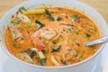 Spicy prawn soup, shrimp tomyam, favourit food of thailand