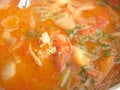 Spicy prawn soup or tom yum goong