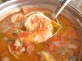 Spicy prawn soup or tom yum goong