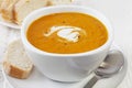 Spicy Pumpkin Soup with Coconut Cream