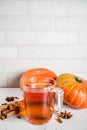 Spicy pumpkin tea Royalty Free Stock Photo