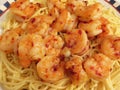 Spicy Shrimp in Garlic Sauce Royalty Free Stock Photo