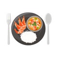 thai food Spicy Shrimp Soup Royalty Free Stock Photo