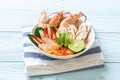 spicy shrimps soup (Tom Yum Goong Royalty Free Stock Photo