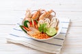 spicy shrimps soup (Tom Yum Goong Royalty Free Stock Photo