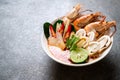 spicy shrimps soup (Tom Yum Goong Royalty Free Stock Photo