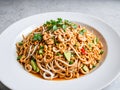 spicy soba noodle with cashew nuts,
