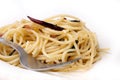 Spicy spaghetti with dried red chilli Royalty Free Stock Photo