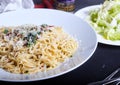 Spicy spaghtti pasta with chilli