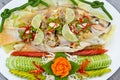 Spicy steamed fish Royalty Free Stock Photo
