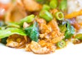 Spicy Stir-Fried Pork With Red Curry Paste. Royalty Free Stock Photo