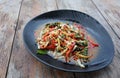 Spicy Stir Fried Razor clam of Thai food