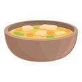 Spicy street soup icon cartoon vector. Food dish