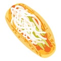 Spicy taco icon cartoon vector. Mexican meal Royalty Free Stock Photo