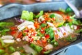 Spicy Seafood hot pot Spicy taste Royalty Free Stock Photo