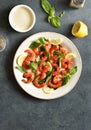 Spicy thai basil shrimp Royalty Free Stock Photo