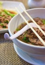 Spicy thai chinese beef noodle Royalty Free Stock Photo