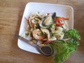 Spicy Thai Seafood Salad Royalty Free Stock Photo