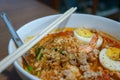 Thai spicy noodles soup