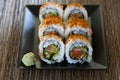 Spicy tuna roll sushi Royalty Free Stock Photo