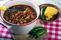 Spicy vegetarian chili Royalty Free Stock Photo