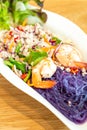 Spicy Vermicelli Salad with Shrimps and Minced Pork Royalty Free Stock Photo