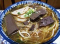 Spicy Vietnamese Beef & Pork Noodle Soup Bun Bo Hue Royalty Free Stock Photo