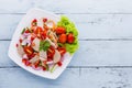 Spicy Vietnamese sausage salad tasty street food Royalty Free Stock Photo