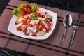 Spicy Vietnamese sausage salad tasty street food Royalty Free Stock Photo